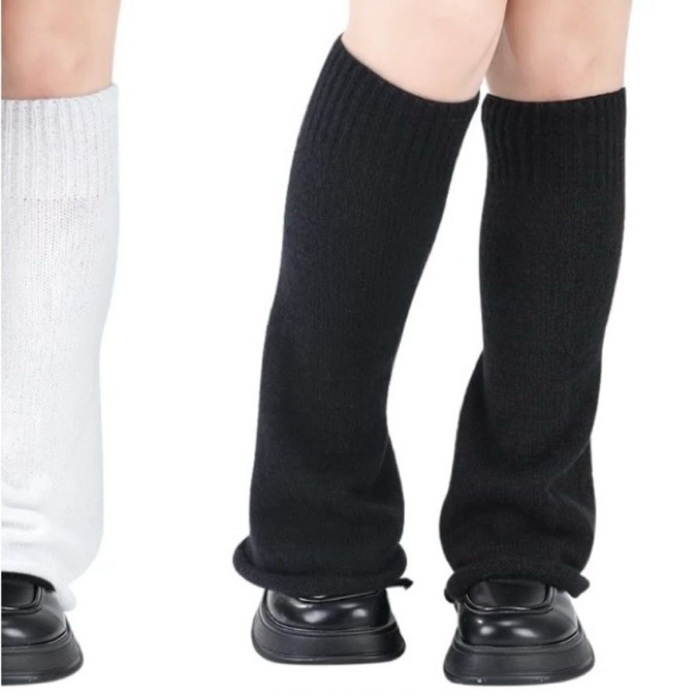 Chic Knit Black Leg Warmers